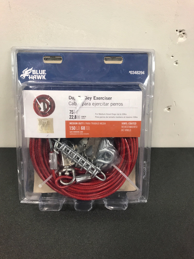 Blue Hawk 75-ft Weldless Galvanized-Red Vinyl Coated Steel Cable