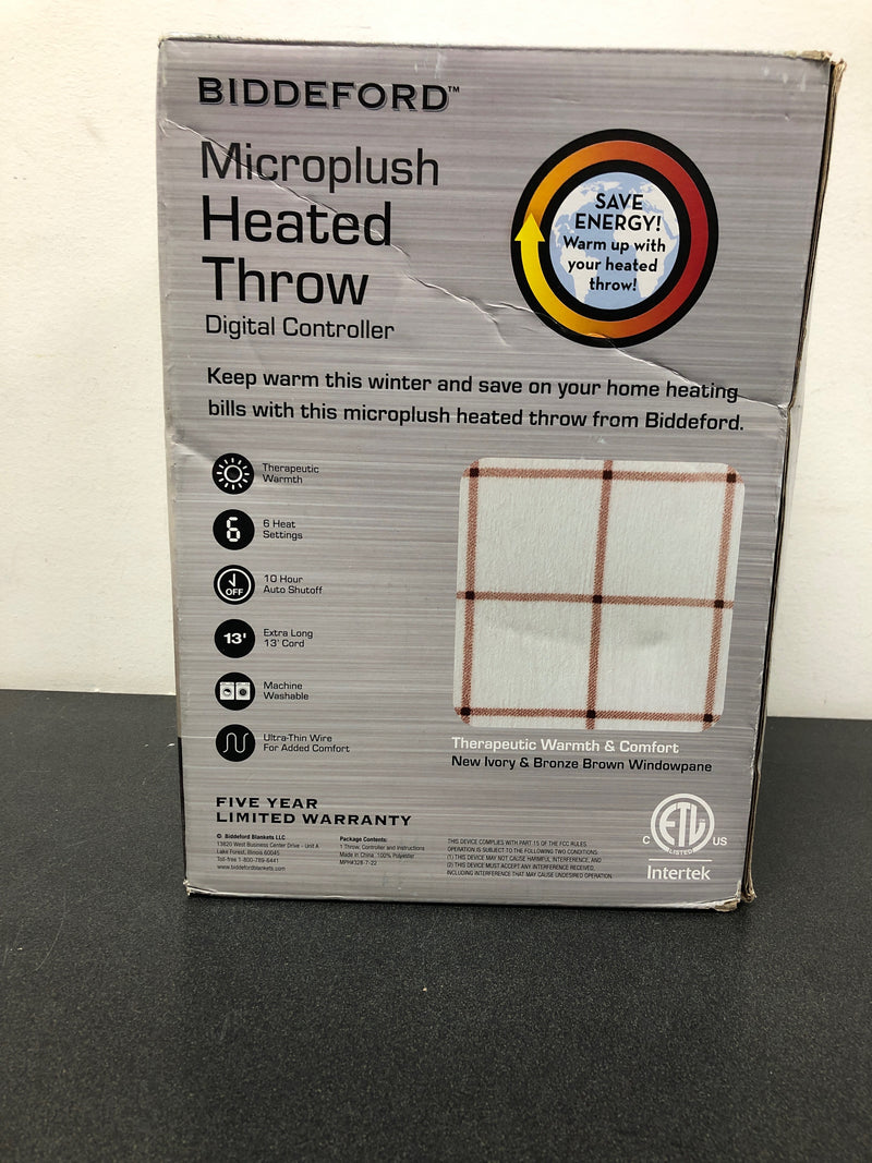 Microplush Reversible Electric Throw Blanket - Biddeford Blankets