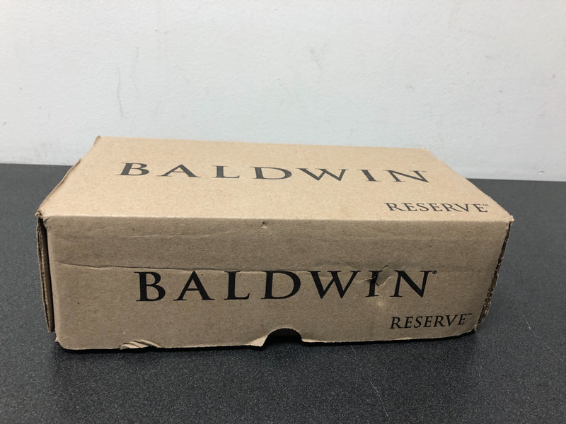 Baldwin ENCONCSR150 Contemporary Single Cylinder Keyed Entry Door Knob with Square Rose - Satin Nickel