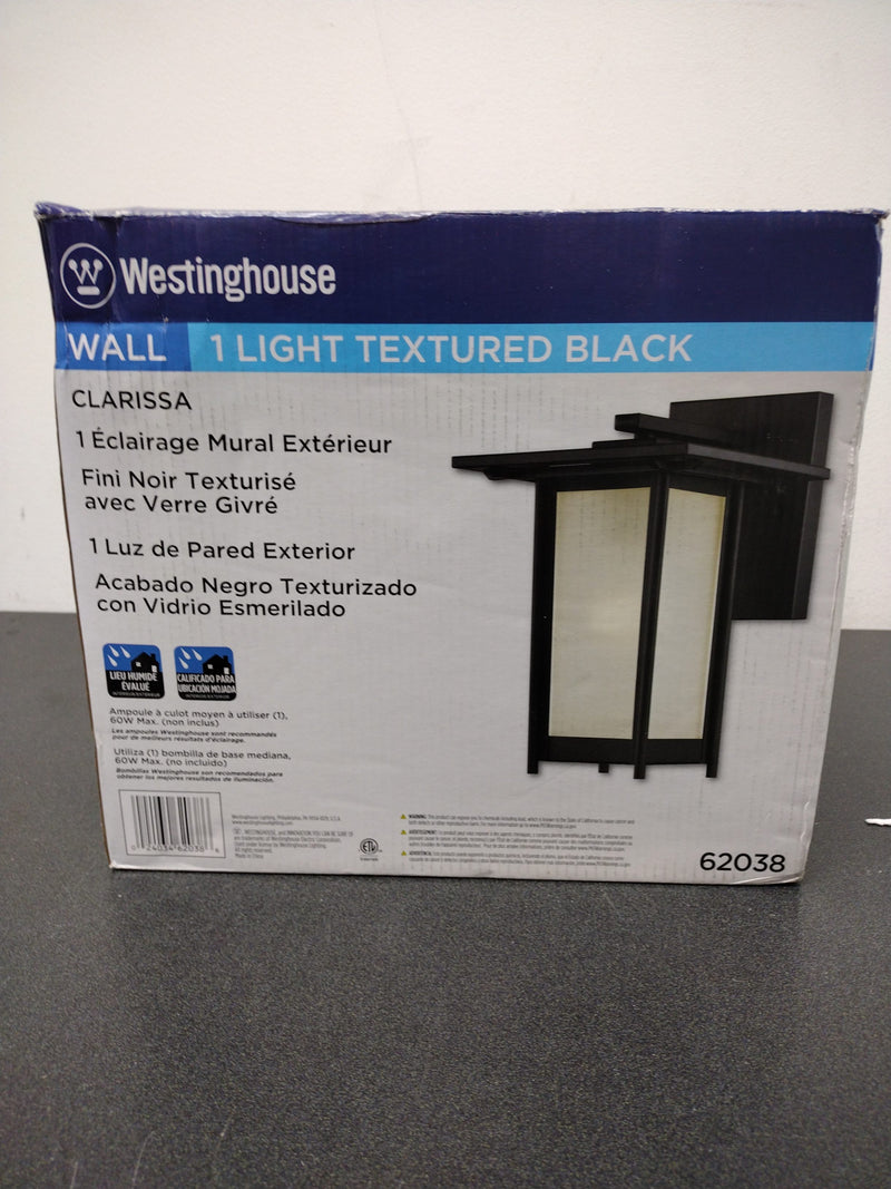 Westinghouse 6203800 Clarissa Outdoor Wall Sconce - Textured Black