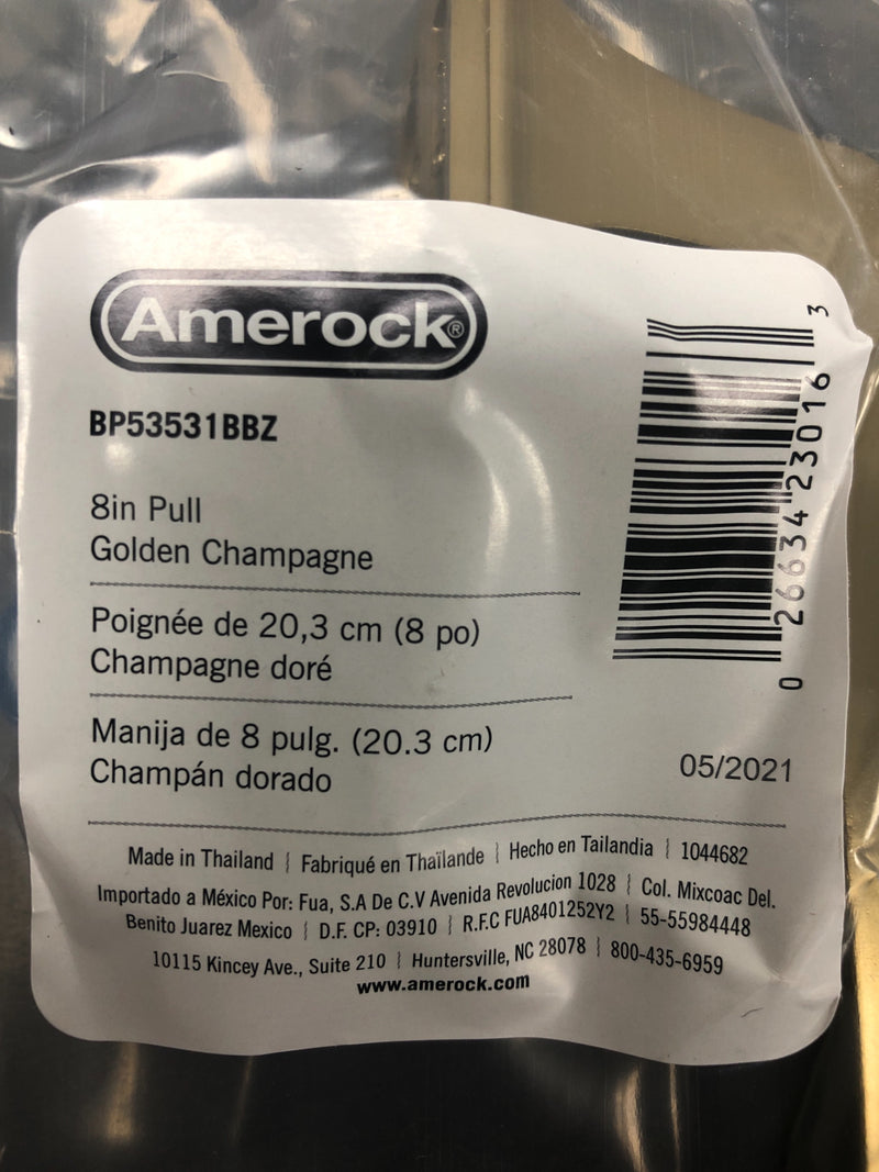 Amerock BP53531BBZ Mulholland 8 Inch Center to Center Appliance Pull - Golden Champagne