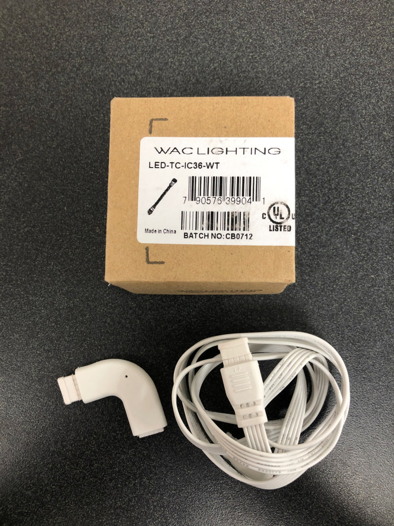 WAC Lighting LED-TC-IC36-WT 36" Length Joiner Cable for LED Tape Light - White