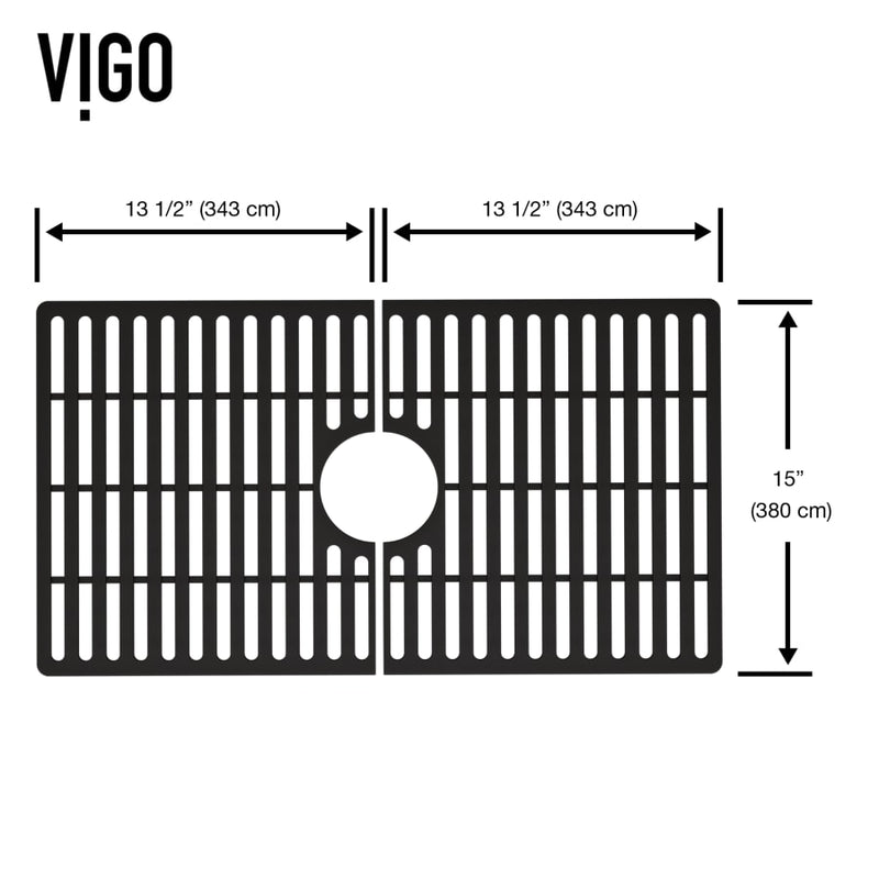Vigo 27" L x 15" W Silicone Basin Rack for Single Basin