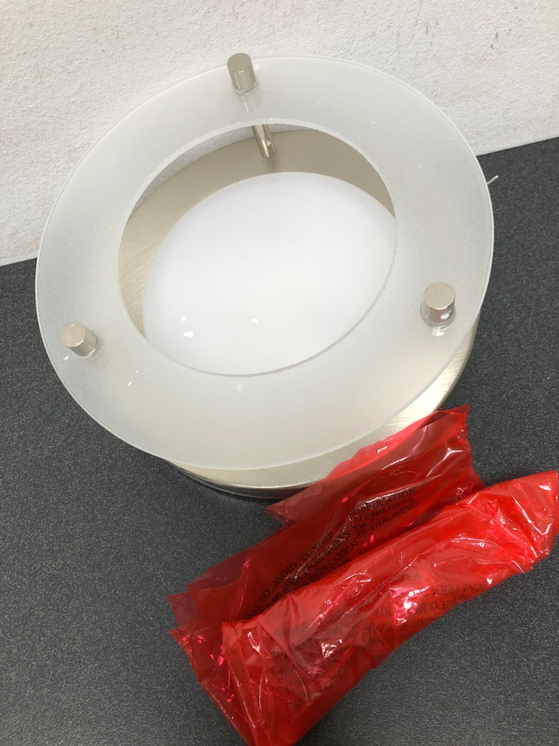 Westinghouse 6575200 Remi Single Light 6" Wide LED Flush Mount Ceiling Fixture - Brushed Nickel