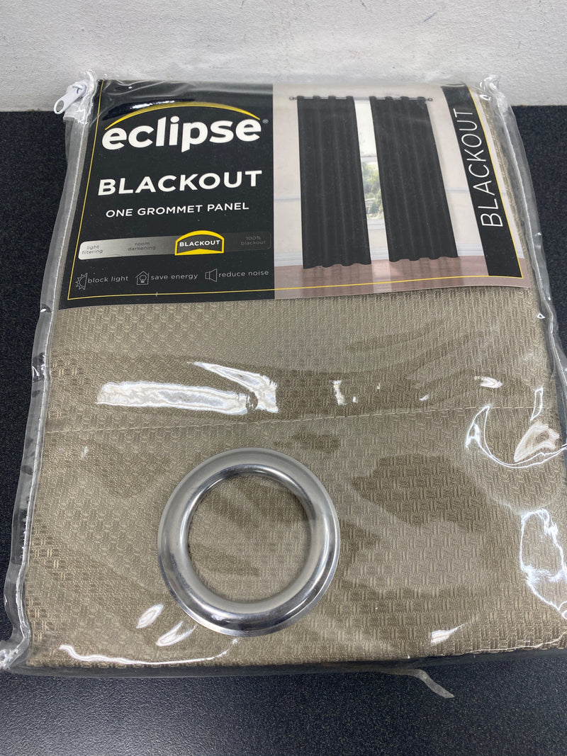 Eclipse 12972052063STR String Beige Thermal Grommet Blackout Curtain - 52 in. W x 63 in. L