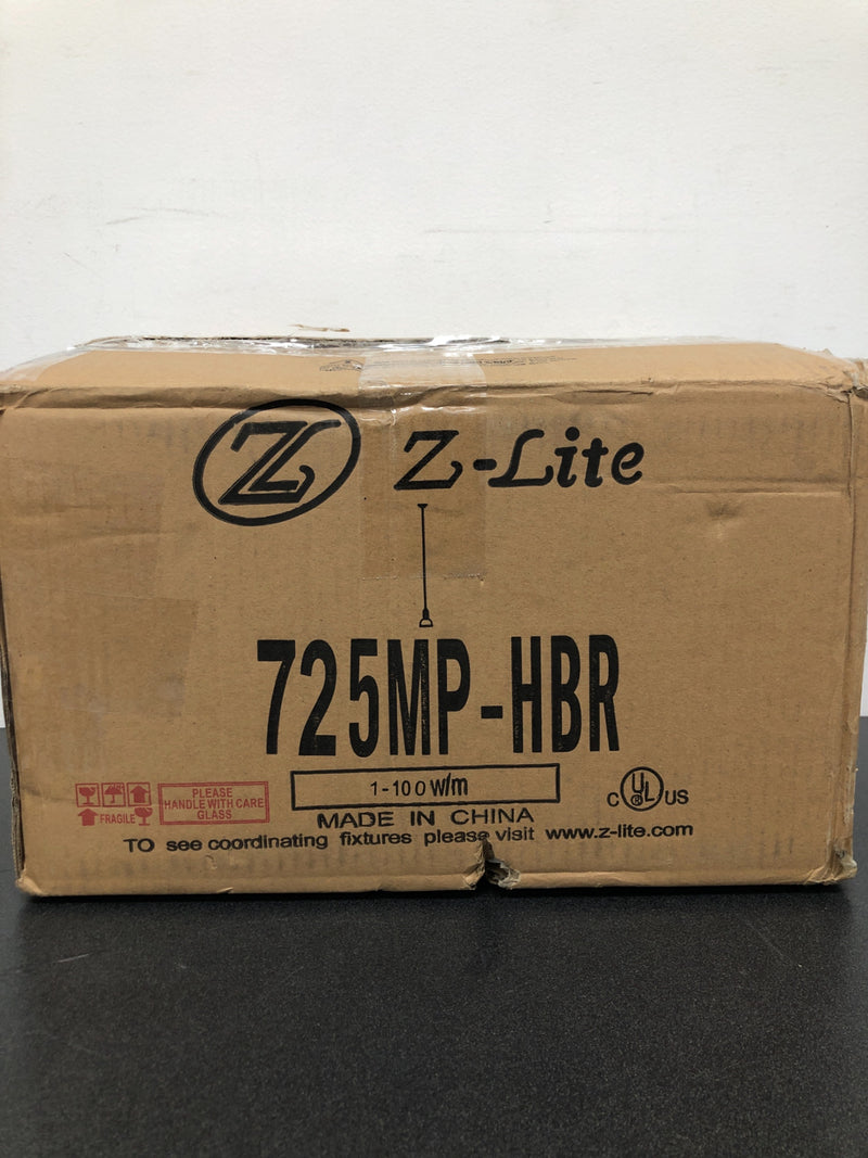 Z-Lite 725MP-HBR Melange Single Light 8" Wide Pendant - Heritage Brass