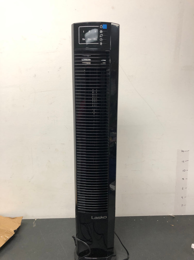 Lasko T36510 Wind Tower 35 in. Oscillating Black Tower Fan with Timer, Nighttime Mode and Remote Control