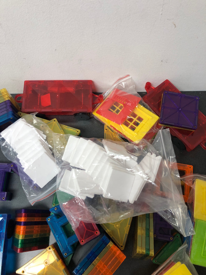 Best choice products 265-piece kids magnetic tiles set construction building blocks educational stem toy