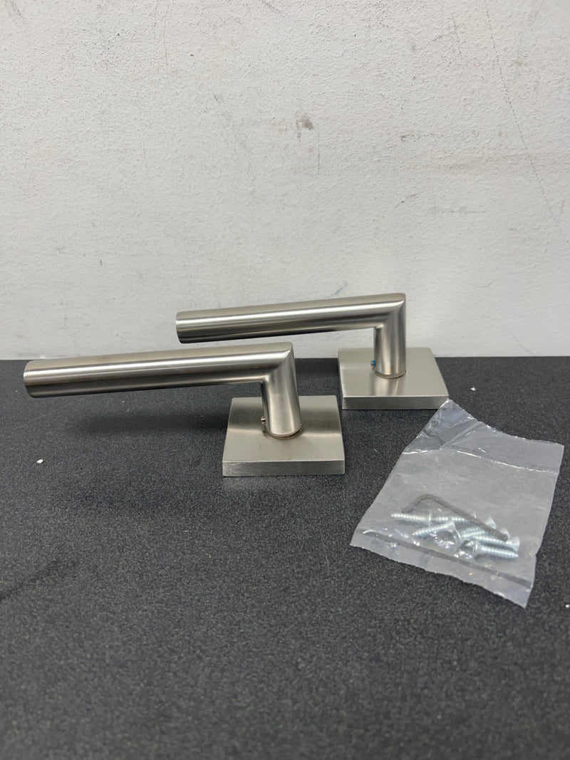 Emtek S300ST-SS Stuttgart Reversible Non-Turning Two-Sided Dummy Door Lever Set from the Stainless Steel Collection - Brushed Stainless Steel