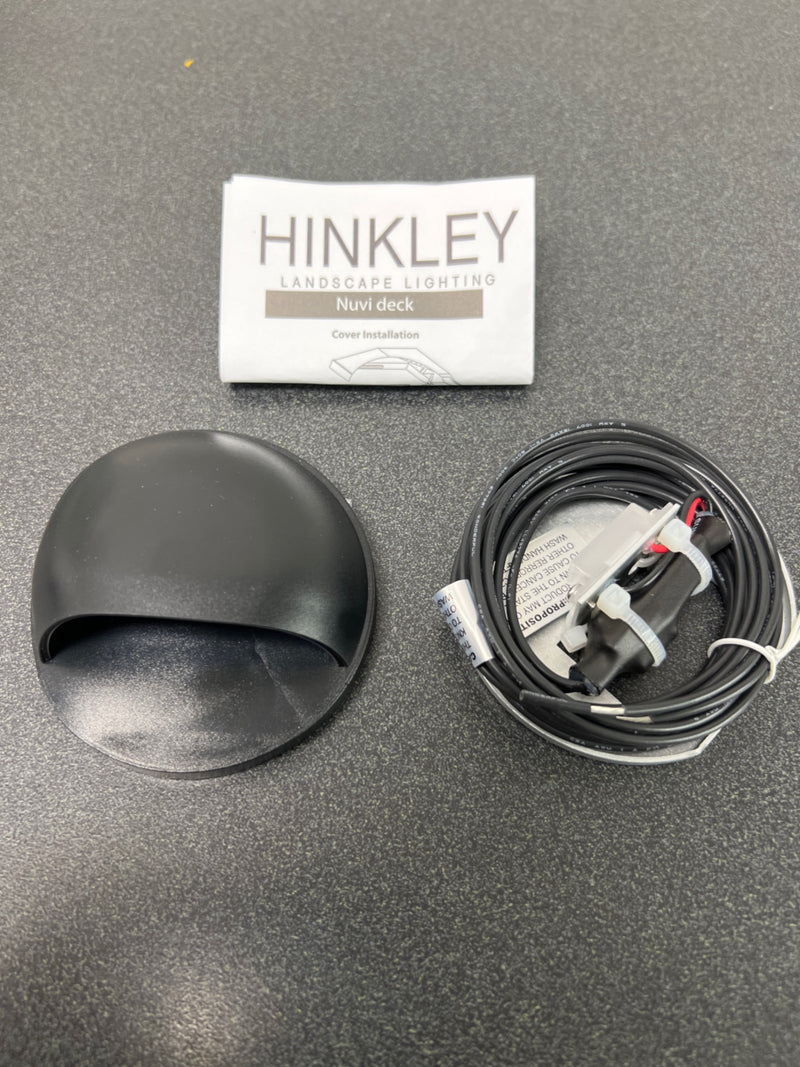 Hinkley Lighting 15232BK Nuvi 12v 1.2w 1.5VA 3" Wide Round LED Deck Sconce / Step Light - Black