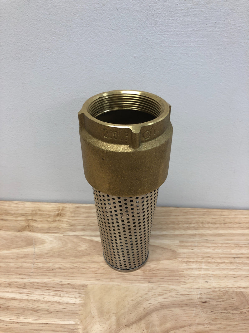 PROFLO PFXBFVK 2" Brass Foot Valve with Stainless Steel Filter - N/A