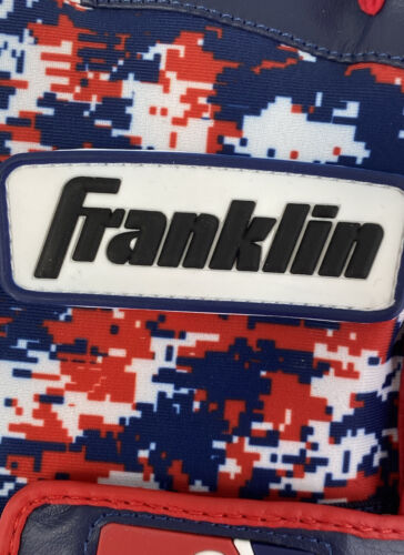 NEW Franklin Digitek Baseball Batting Gloves Adult Size M - Red White & Blue