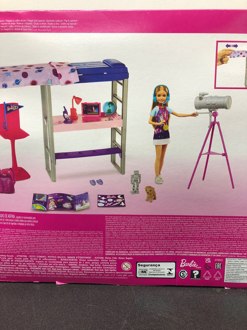 Barbie space discovery stacie doll & bedroom playset