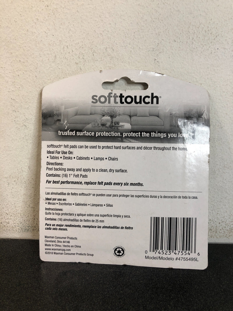 SoftTouch 16-Pack 1-in Round Felt Pad