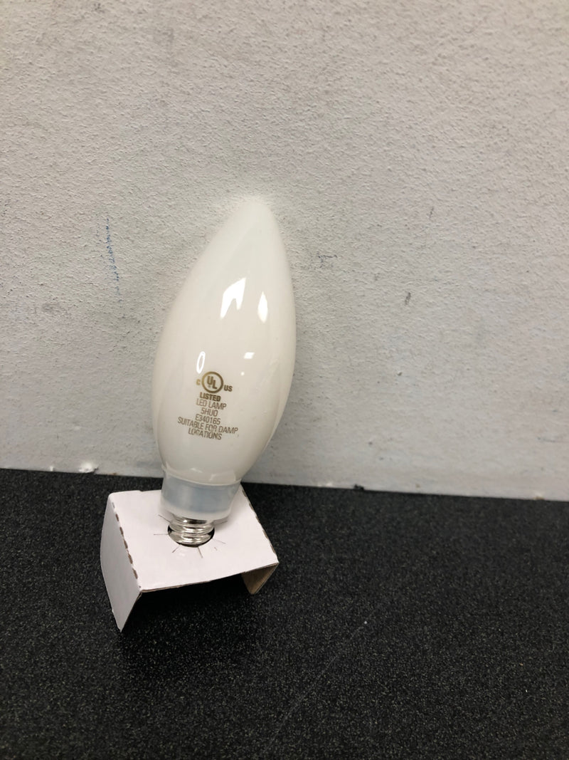 LED Chandelier Bulb - 3.6 Watt - 300 Lumens 40W Equal - Vertical Filament - 2700 Kelvin - Frosted - Straight Tip - Candelabra Base - Dimmable - 120V - Bulbrite 776772