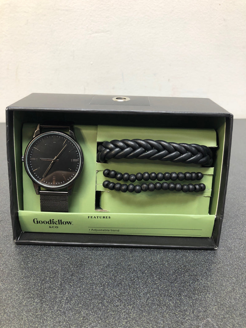 Men's mesh strap watch set - goodfellow & co™ black