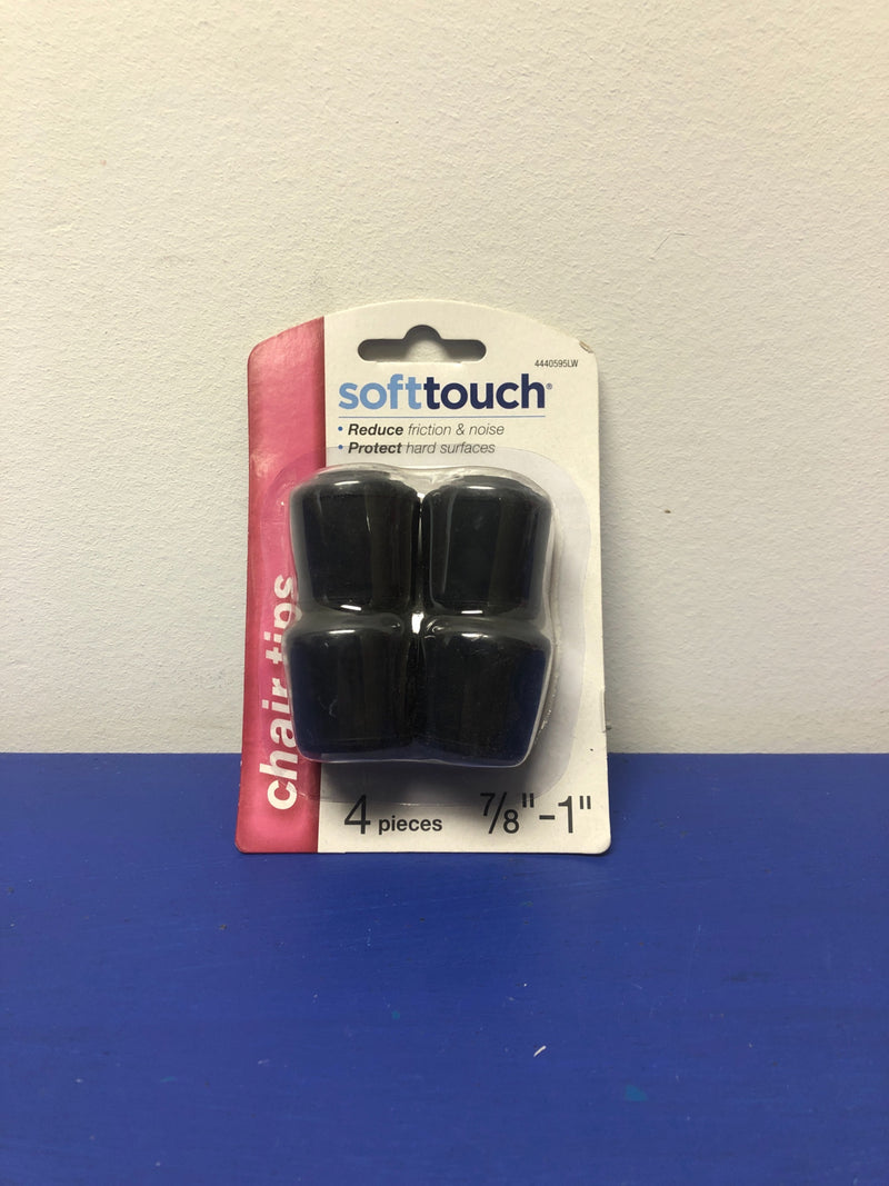 SoftTouch Gripper Anti-Skid 4-Pack 7/8-in Black Rubber Tips