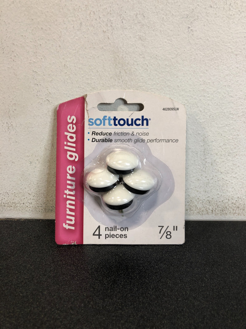 SoftTouch Waxman
 7/8 Inch  Nail On Furniture Glides 4 Pieces