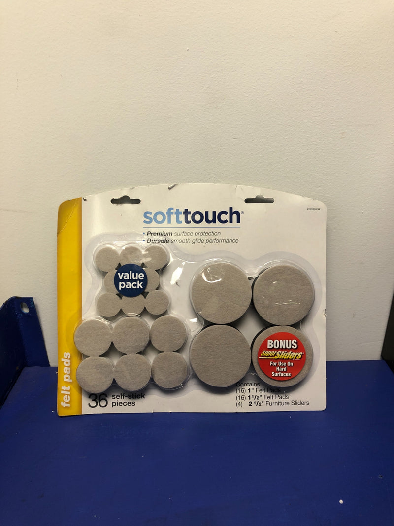 SoftTouch 36-Pack Assorted Oatmeal Round Felt Pad
