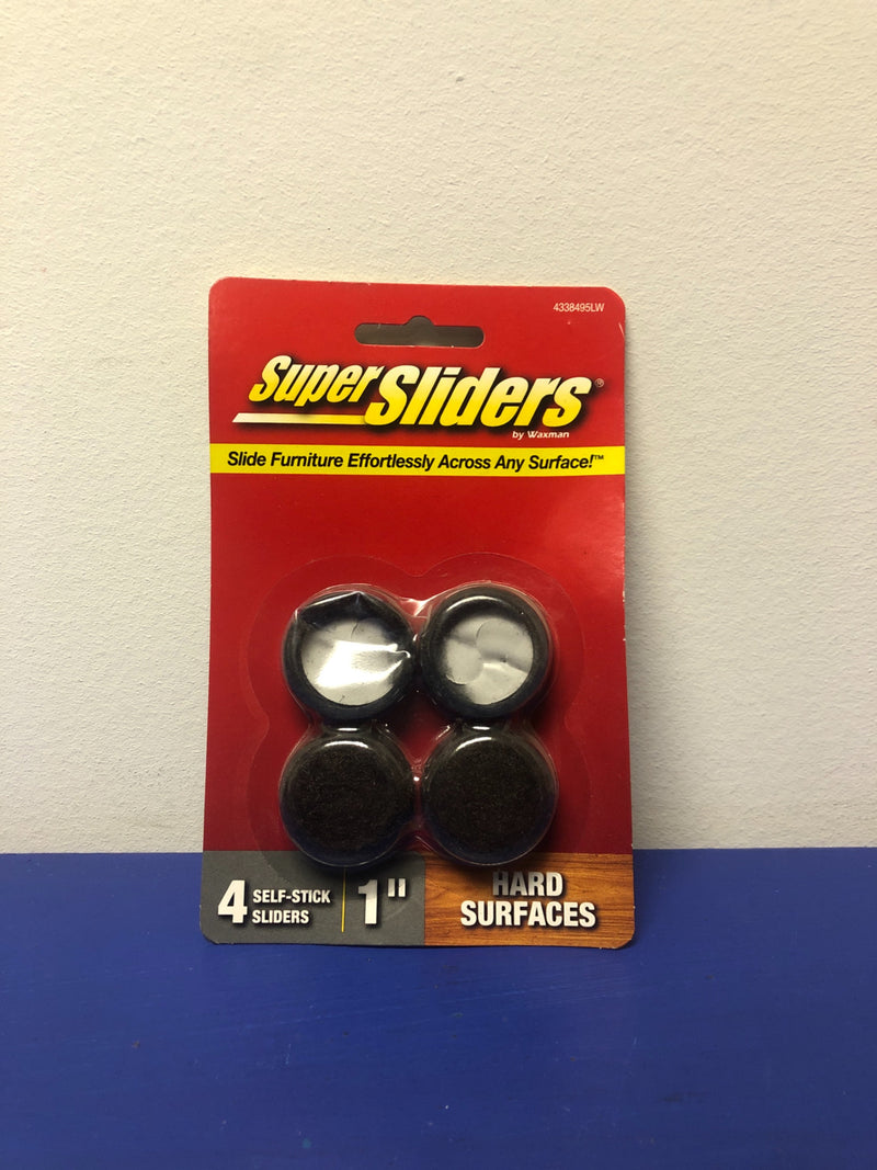 Super Sliders 4-Pack 1-in Brown Round Felt Pad