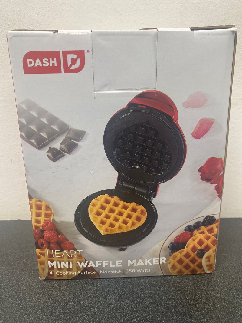 NEW 4 Red DASH Mini Waffle Maker, Non-Stick, 350 Watts
