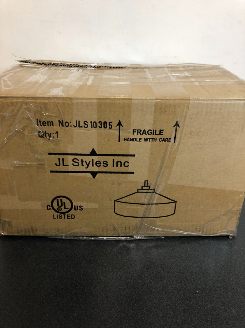 JL Styles Inc JLS10305 Beaut Single Light 16" Wide Pendant - Black