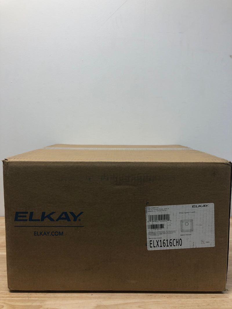 Elkay ELX1616CH0 Quartz Luxe 15-3/4" Undermount Single Basin Quartz Composite Kitchen Sink - Charcoal