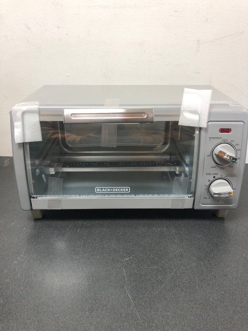 Black+decker to1700sg 4 slice toaster oven with even toast technology, stainless steel (new open box)