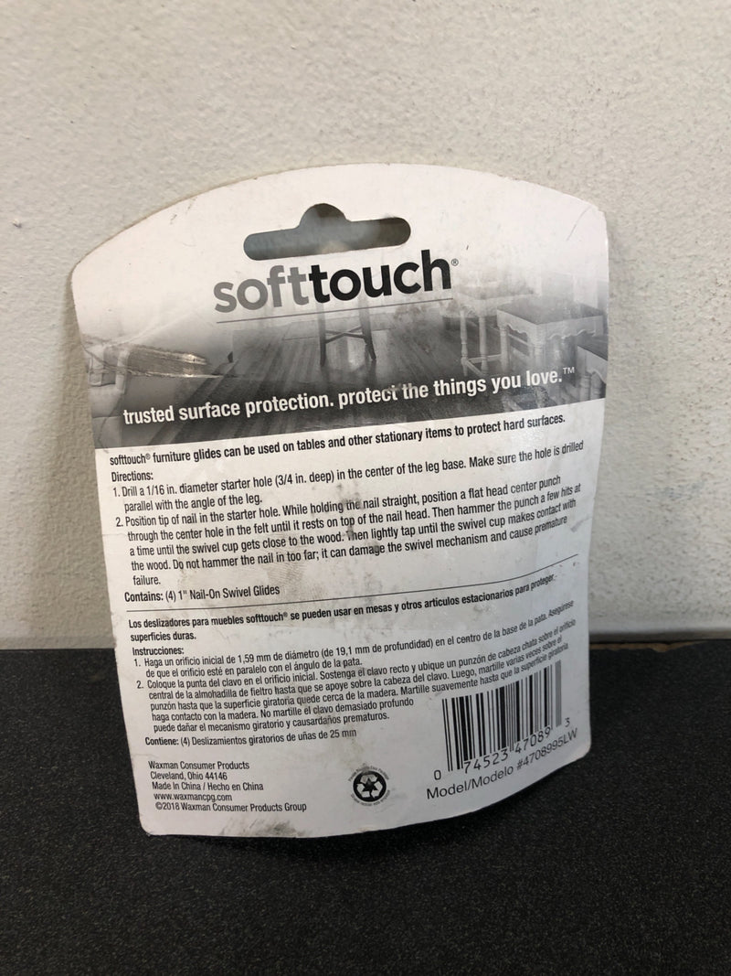 SoftTouch 4-Pack Felt Swivel Furniture Glide