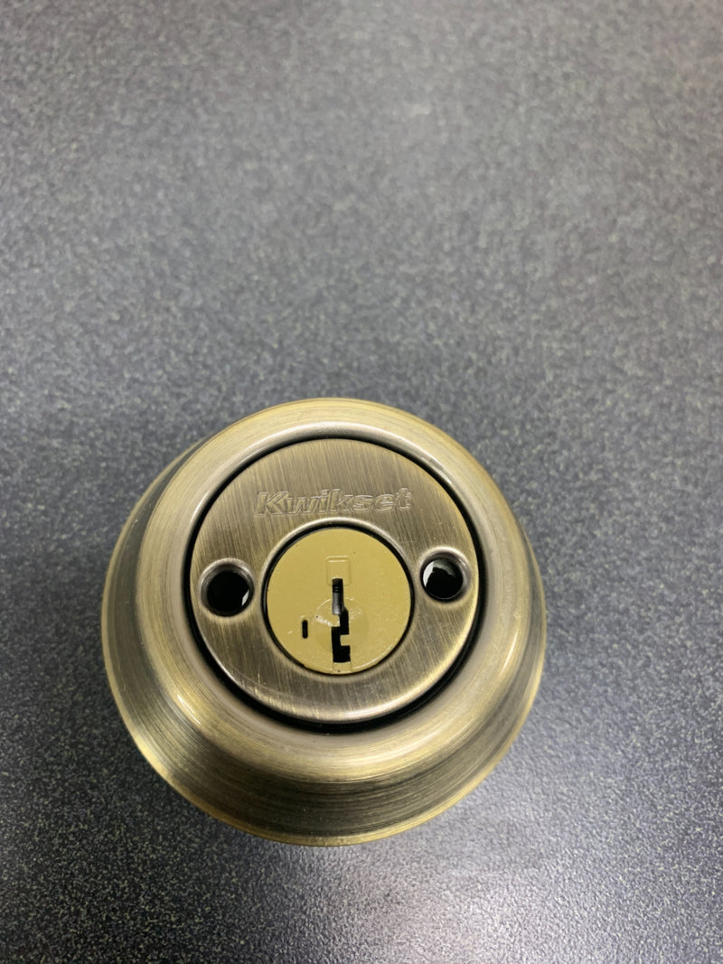 Kwikset 785-5SV1 Double Cylinder SmartKey Deadbolt from the 780 Series - Antique Brass
