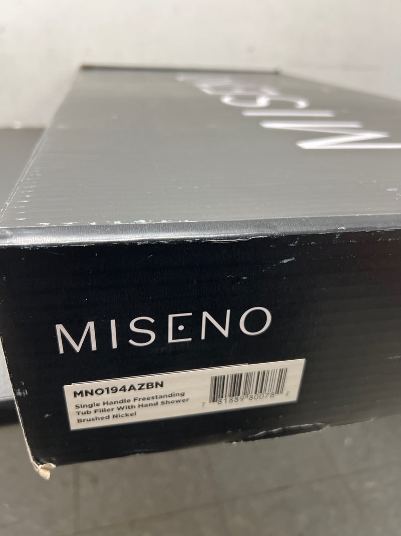 Miseno 9393192 Single Lever Handle Floor Mount Filler with Handshower in Brushed Nickel