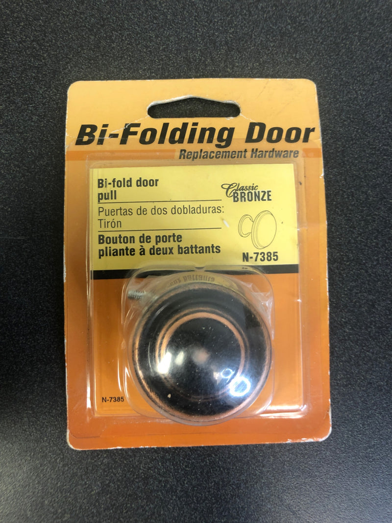 1-11/16 in., Classic Bronze Plated, Bi-fold Door Pull Knob