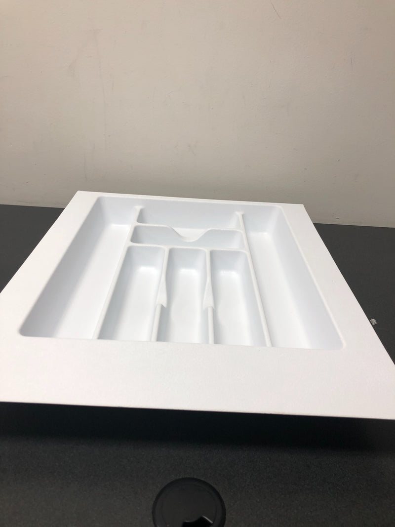 Rev-A-Shelf CT-3W-52 CT Series 17-1/2 Inch Trimmable Polymer Cutlery Tray Insert - White