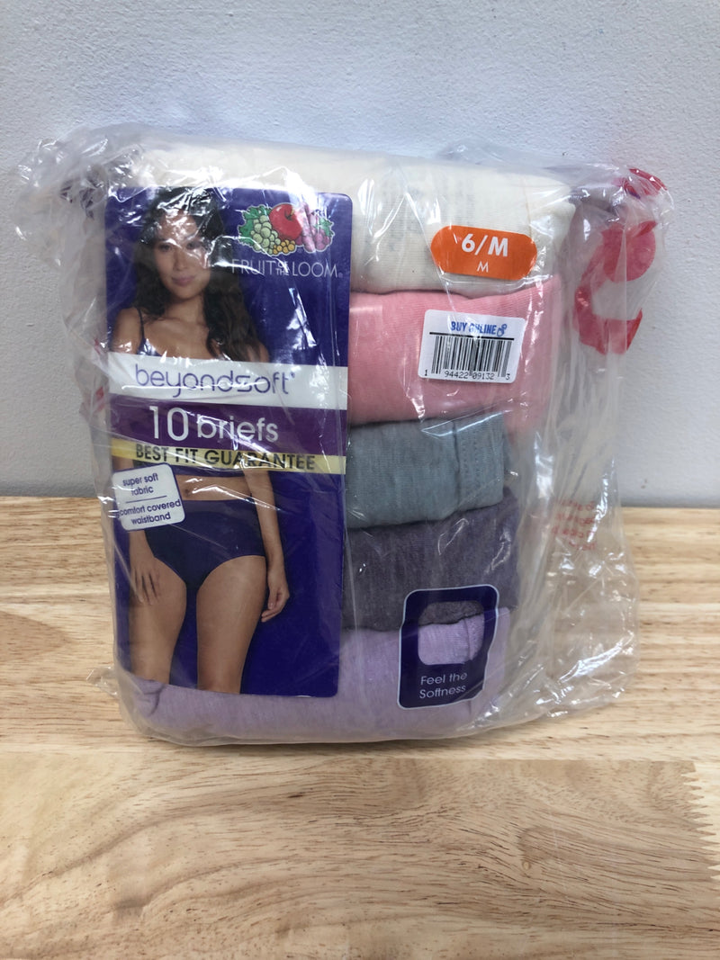 Fruit of the loom women's 10pk beyondsoft briefs - colors may vary 6