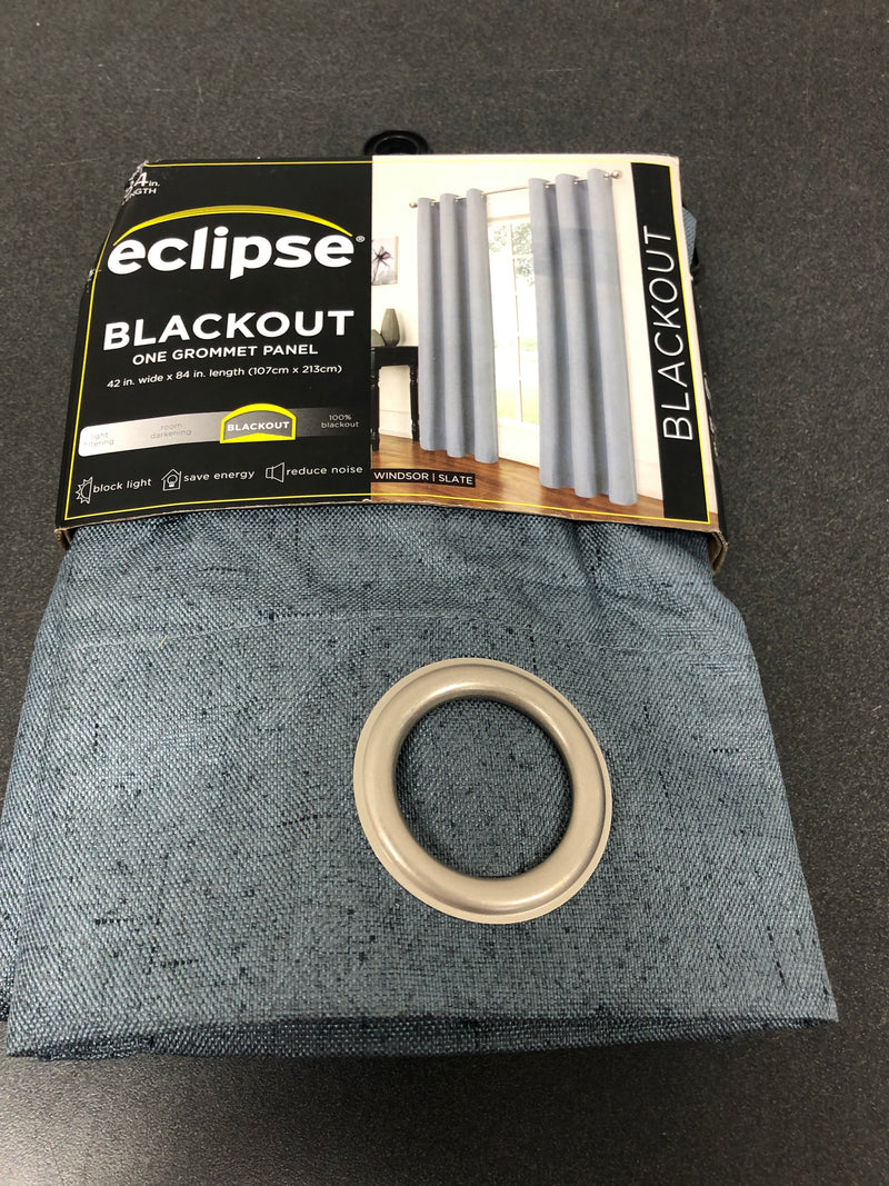 1pc 42"x84" blackout windsor window curtain panel slate - eclipse
