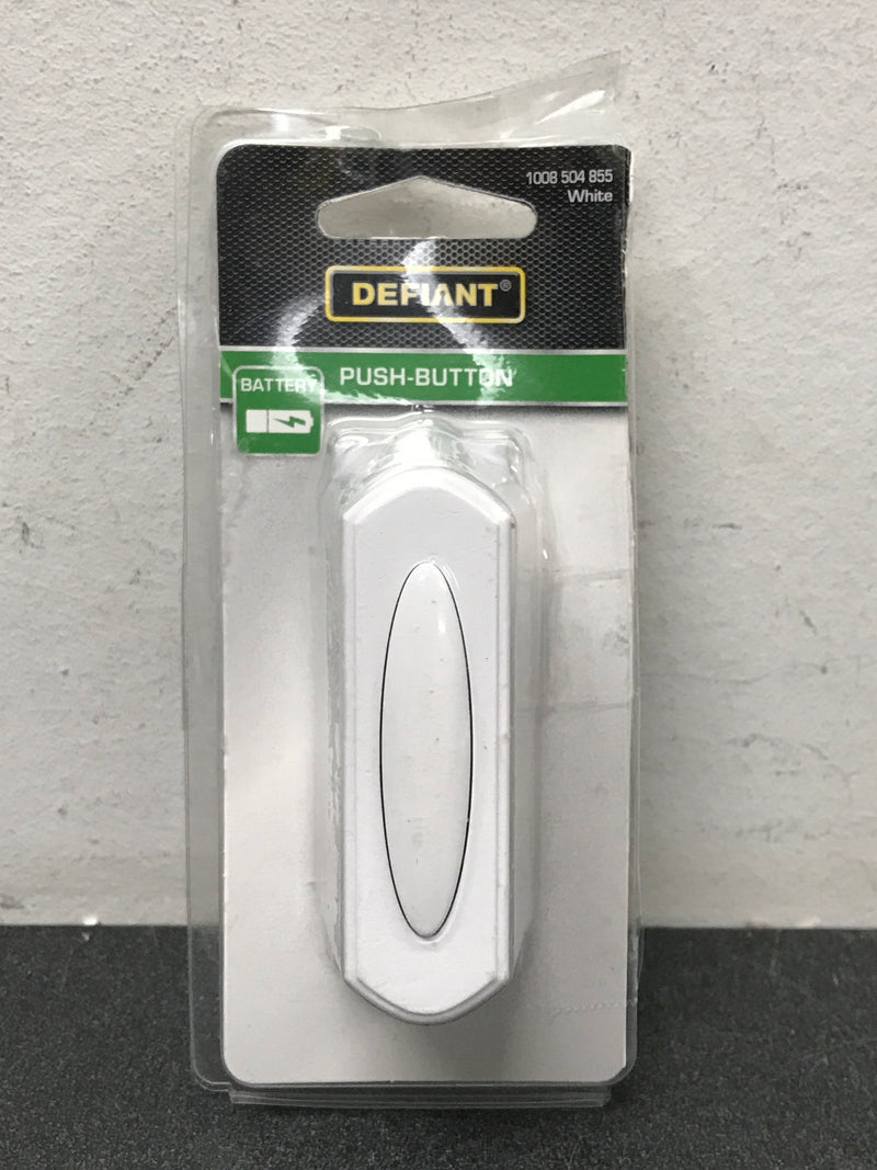 Defiant 18000008 Wireless Battery Operated Doorbell Push Button, White