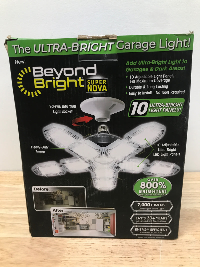 Beyond bright BEBRNOV-PD27 60-Watt Ultra Bright LED Light Bulb 6500K with 10 Adjustable Light Panels