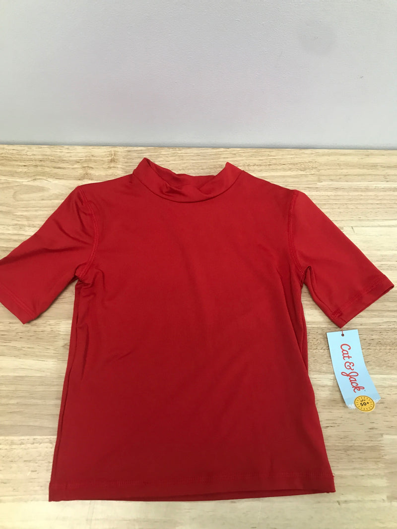 Boys' short sleeve rash guard swim shirt - cat & jack™ red xs
