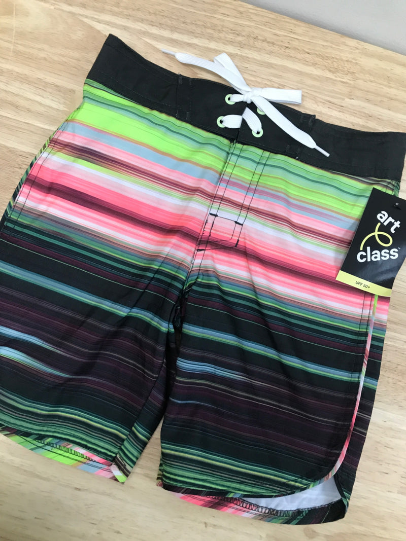 Boys' striped swim trunks - art class™ green 5