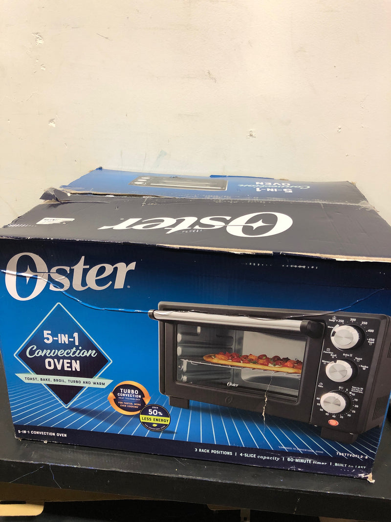Oster® convection 4-slice toaster oven, matte black, convection oven and countertop oven