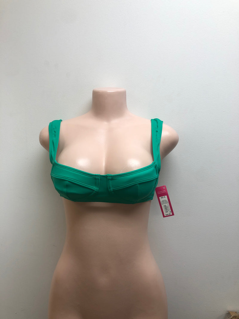 Xhilaration Juniors' Faux Underwire Bralette Bikini Top - (as1, Alpha, s, Regular, Regular, Vibrant Green)