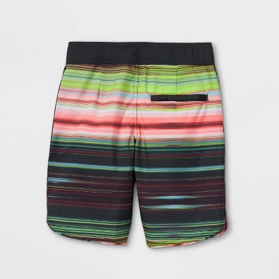 Boys' striped swim trunks - art class™ green 4