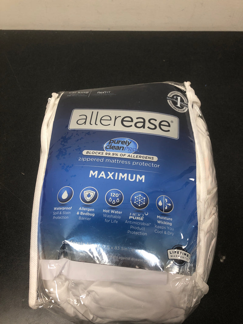 Allerease maximum allergy relief zippered mattress protector, california king