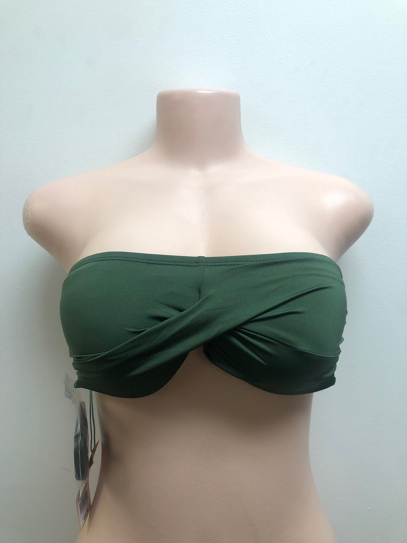 Women's Molded Bandeau Bikini Top - Kona Sol S Green