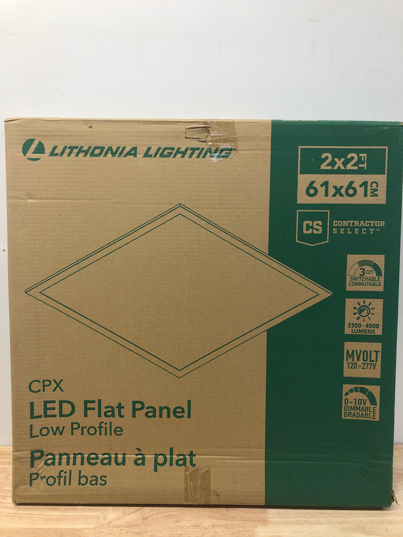 Lithonia lighting CPX 2X2 ALO7 SWW7 M4 Contractor Select CPX 2 ft. x 2 ft. Adjustable Lumens Integrated LED Panel Light with Switchable White Color Temperature
