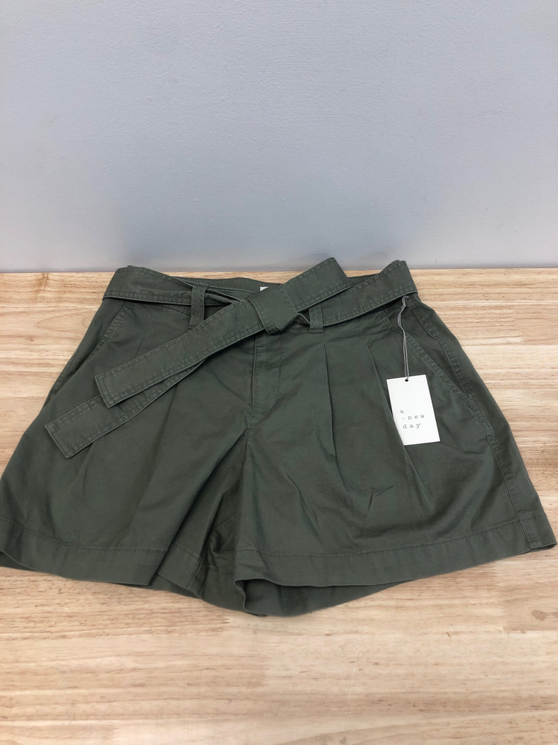 Women's high-rise pleat front shorts - a new day™ olive 8