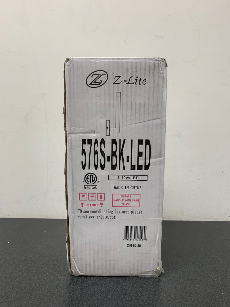 Z-Lite 576S-BK-LED Edge 12" Tall LED Outdoor Wall Sconce - Black