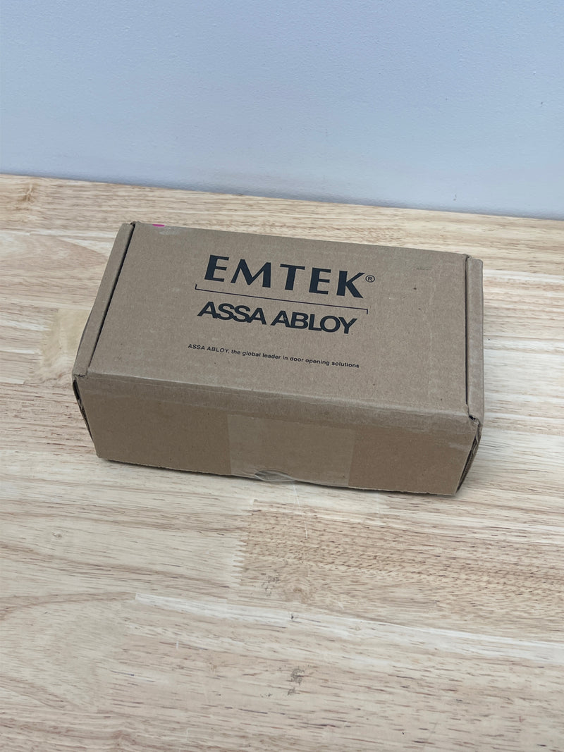 Emtek 5052ROUUS19 Round Knobset Non-Turning Two-Sided Dummy Door Knob Set with Modern Rectangular Rose - Flat Black