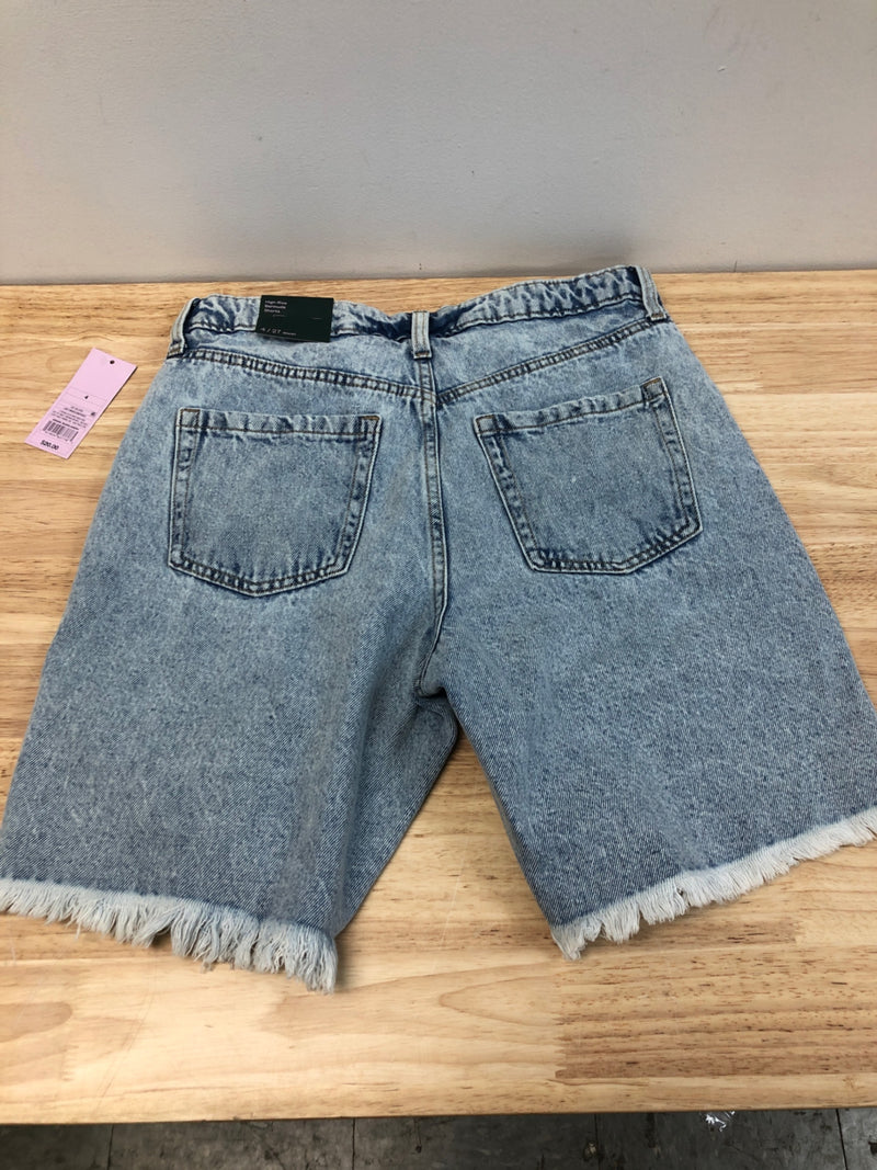 🚨60% OFF🚨 Target- Womans High-Rise Bermuda Blue Jean Fringe Shorts- Wild Fable