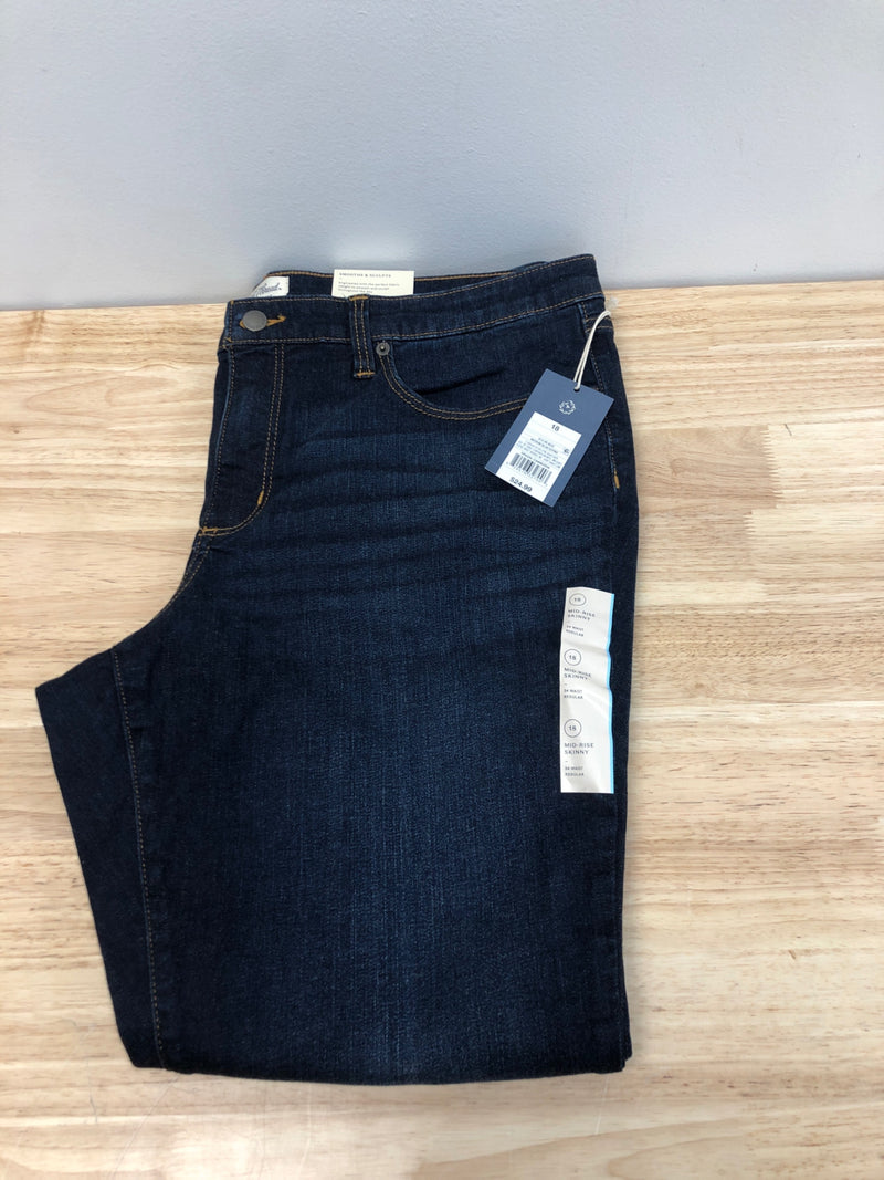 Universal Thread Women's Mid-Rise Skinny Stretch Ankle Jeans - (as1, Numeric, Numeric_18, Regular, Regular, Medium Denim Wash, 18R)